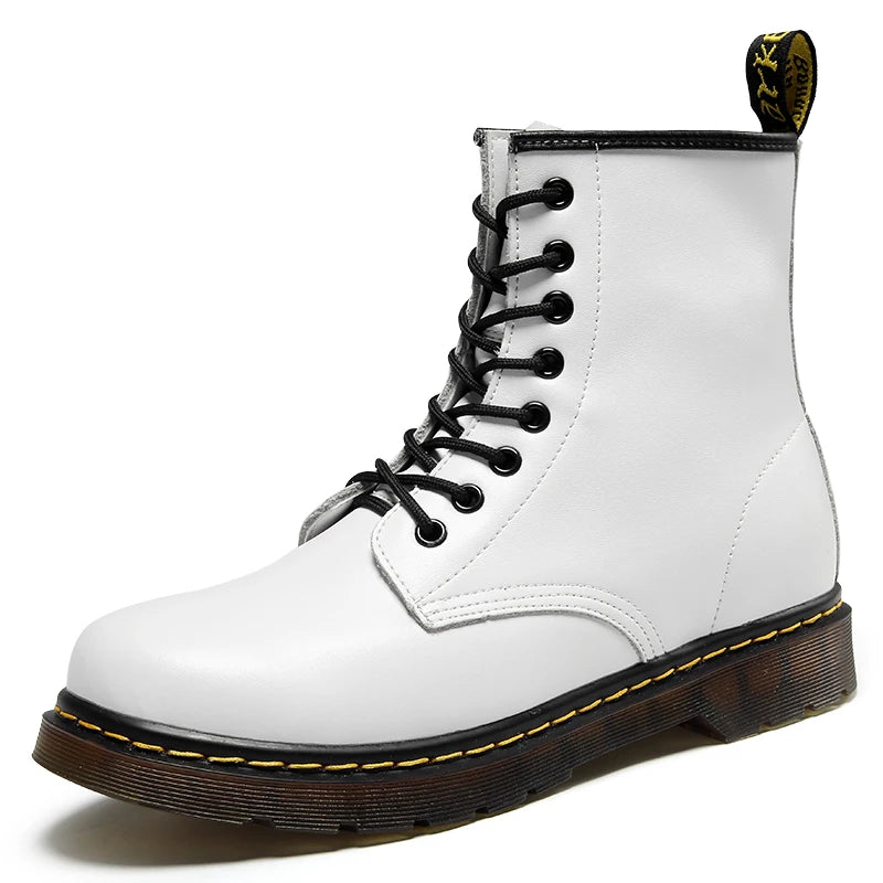 Unisex-Schnürstiefel im Combat-Stil mit dicker Sohle