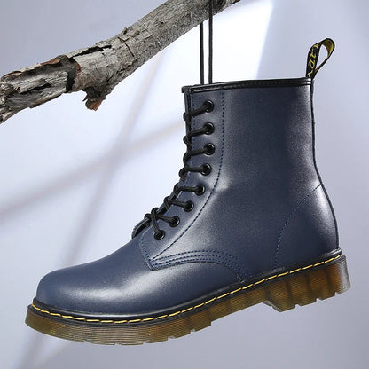 Unisex-Schnürstiefel im Combat-Stil mit dicker Sohle