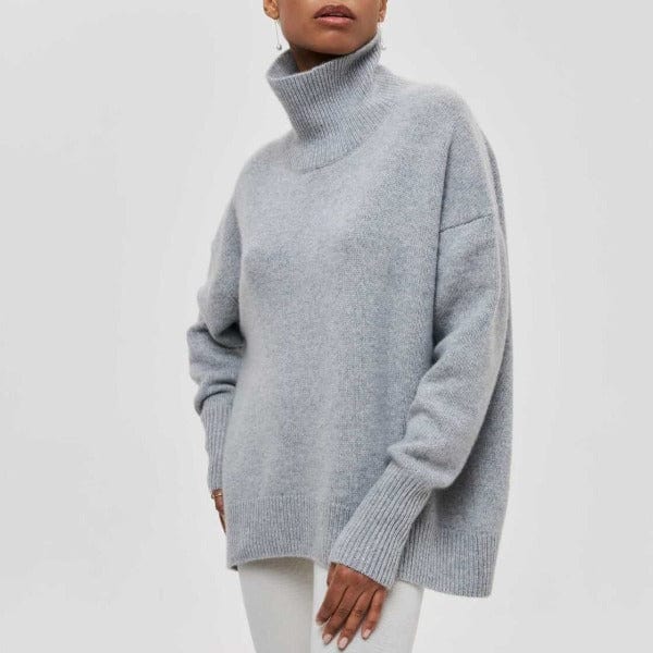 Clara - Damen Rollkragenpullover langarm locker geschnitten