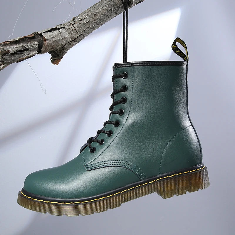 Unisex-Schnürstiefel im Combat-Stil mit dicker Sohle