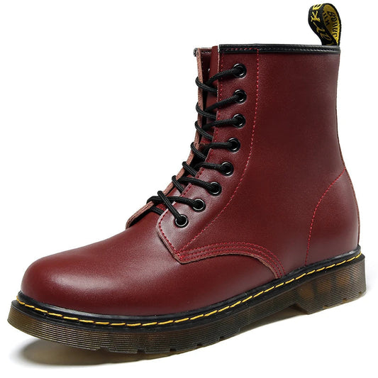 Unisex-Schnürstiefel im Combat-Stil mit dicker Sohle