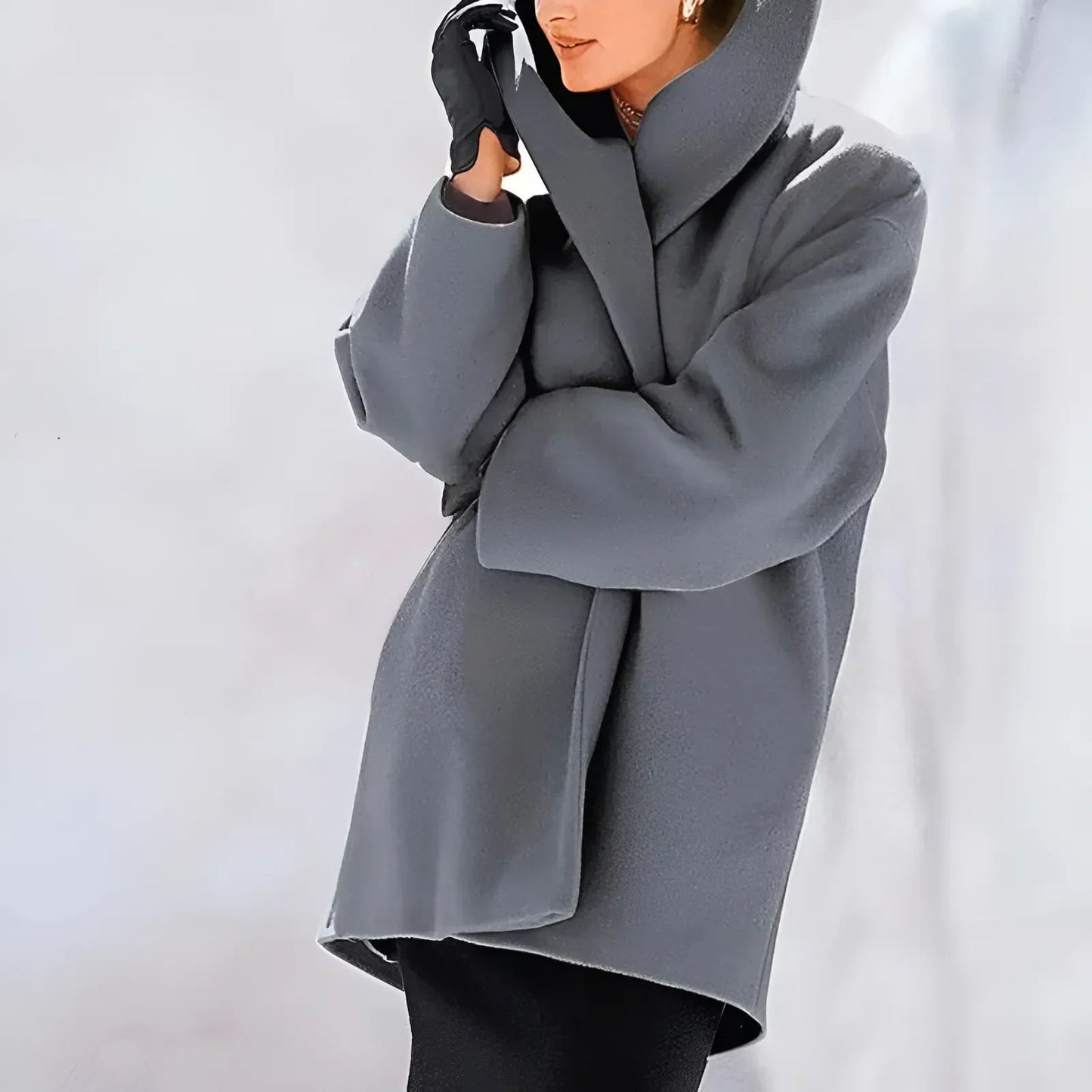 Vivienne - Damen Mantel mit weitem Revers und lockerem Schnitt