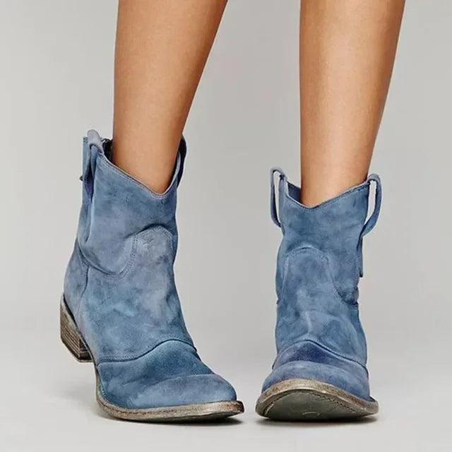 Western-Boots aus Wildlederoptik