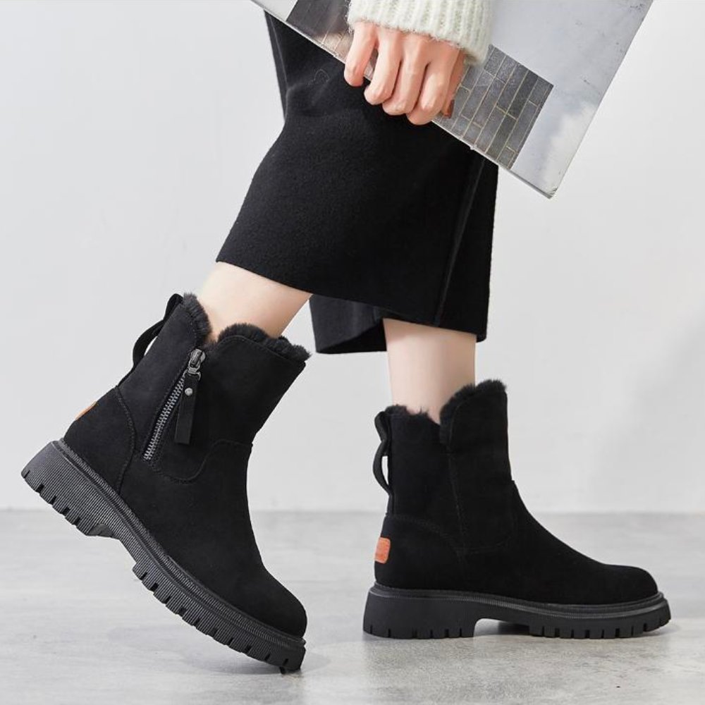 Isla - Damen Winterstiefel mit Fellfutter und Reißverschluss