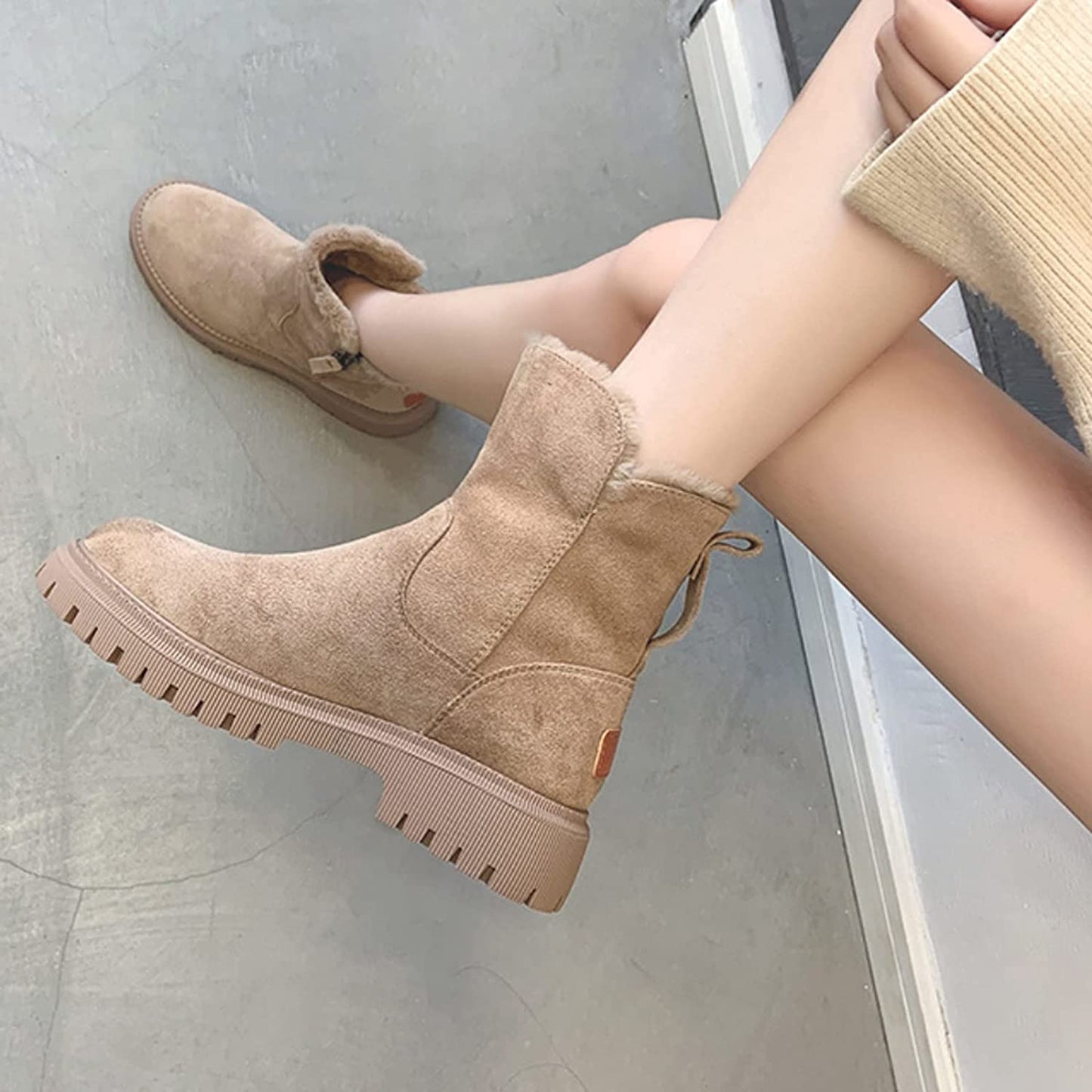 Isla - Damen Winterstiefel mit Fellfutter und Reißverschluss