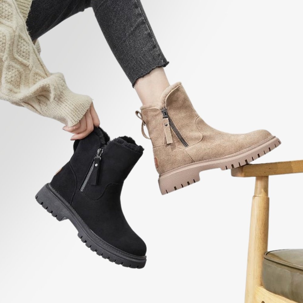 Isla - Damen Winterstiefel mit Fellfutter und Reißverschluss