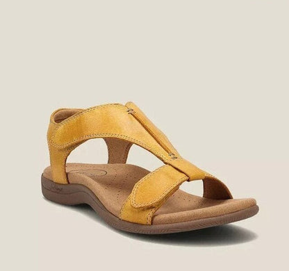 Bequeme Damen-Sandale mit Klettverschluss und ergonomischem Fußbett