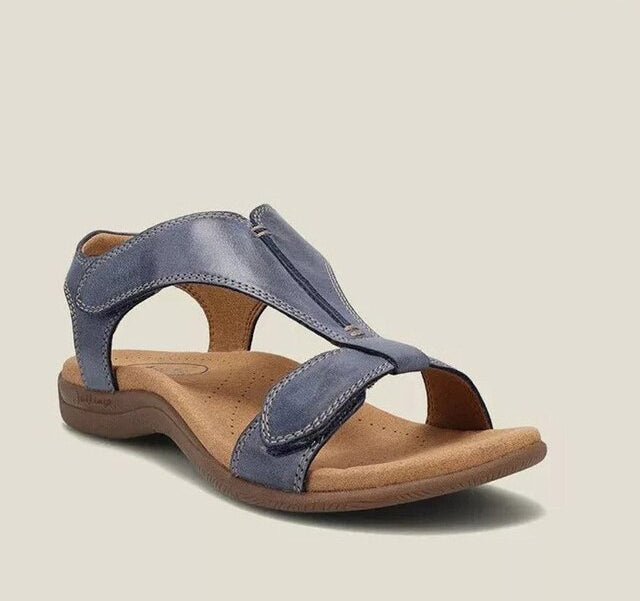 Bequeme Damen-Sandale mit Klettverschluss und ergonomischem Fußbett