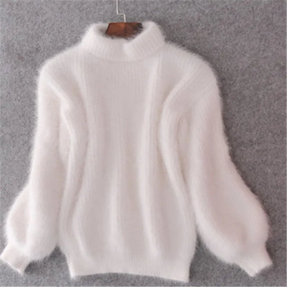 Emilia - Damen kaschmir Pullover mit Stehkragen