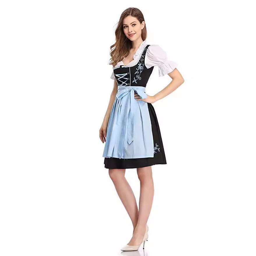 Oktoberfest Dirndlkleid für Damen mit hellgrüner Schürze