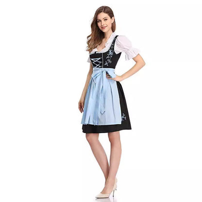 Oktoberfest Dirndlkleid für Damen mit hellgrüner Schürze