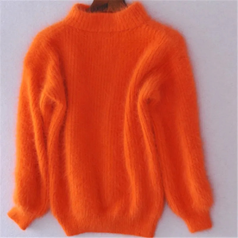 Emilia - Damen kaschmir Pullover mit Stehkragen