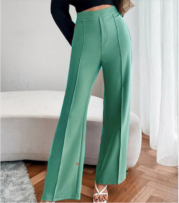 Damen Freizeithose - Hoch tailliert, locker, gerades Bein