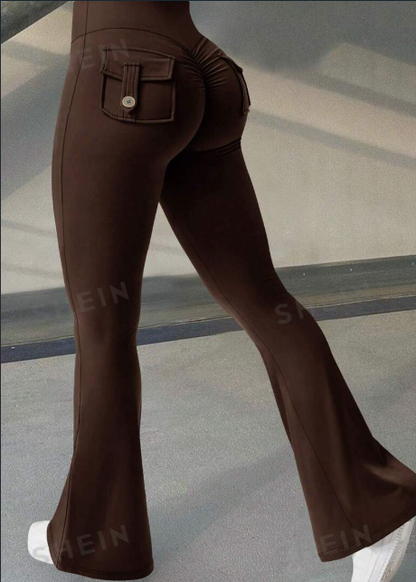 Nova | Flared Sporthose mit High-Waist-Bund und Stretchmaterial