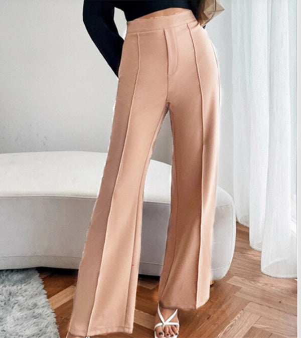 Damen Freizeithose - Hoch tailliert, locker, gerades Bein
