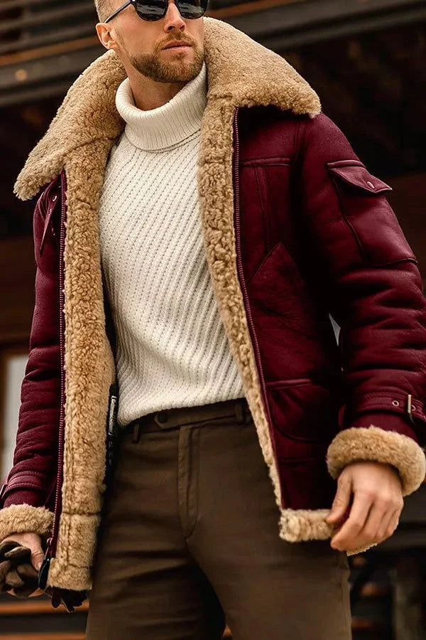Lukas - Herren Winterjacke mit Fellfutter