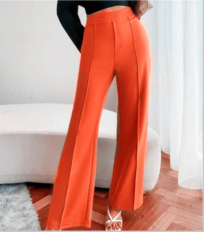 Damen Freizeithose - Hoch tailliert, locker, gerades Bein