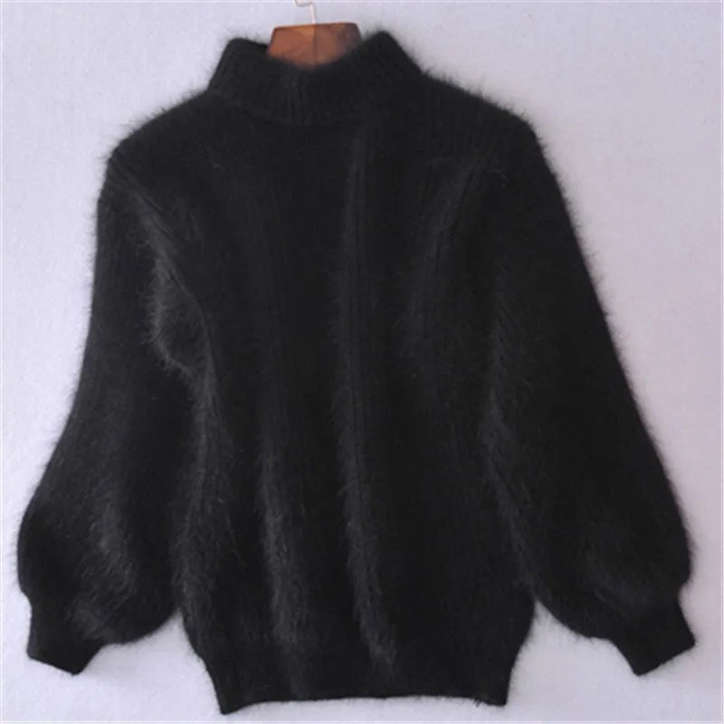 Emilia - Damen kaschmir Pullover mit Stehkragen