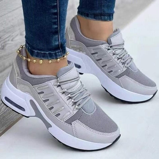 Orthopädische Sneaker in Rot mit ergonomischer Fußbett-Technologie, stoßdämpfender Sohle und atmungsaktivem, leichtem Material für Damen