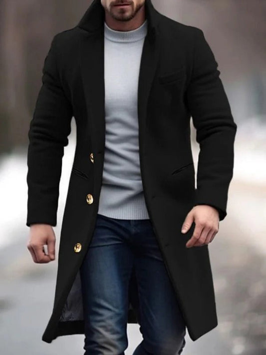 Damian - Herren Wollmantel mit Reverskragen